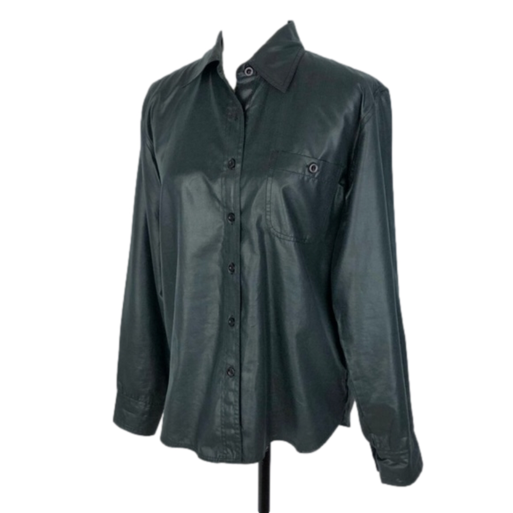 American Laundry shiny black shirt